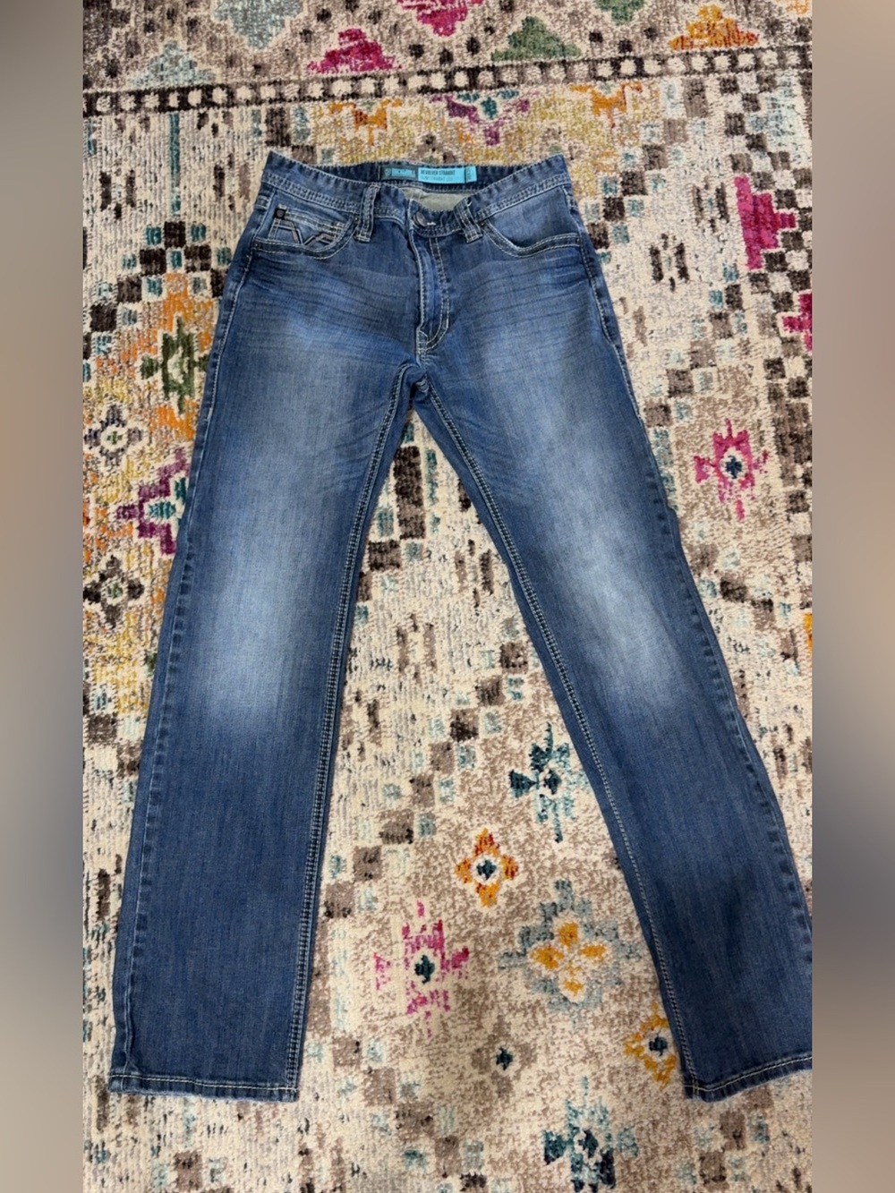 Rock & Roll Denim Slim Straight Jeans - Blue